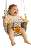 Babyschaukel Indoor und Outdoor mit Sicherheitsgurt,...